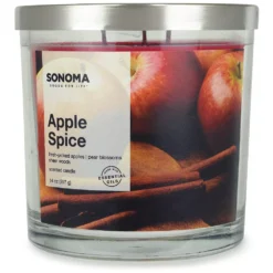 home decoration 10 Sonoma Goods For Life® Apple Spice 14-oz. 3-Wick Candle Jar