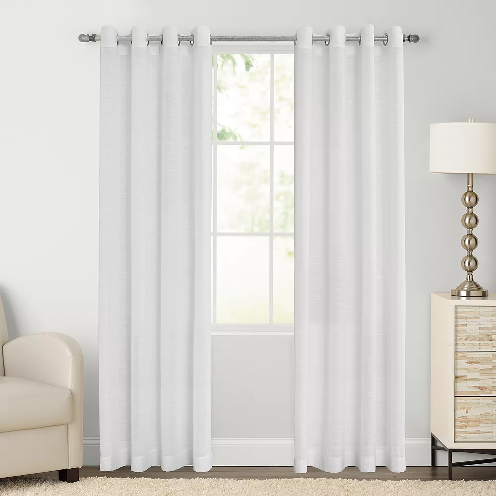 Sonoma Goods For Life® 2-pack Ayden Sheer Window Curtain Sonoma Goods For Life® 2-pack Ayden Sheer Window Curtain -Sonoma Goods For Life Shop 3432406 White