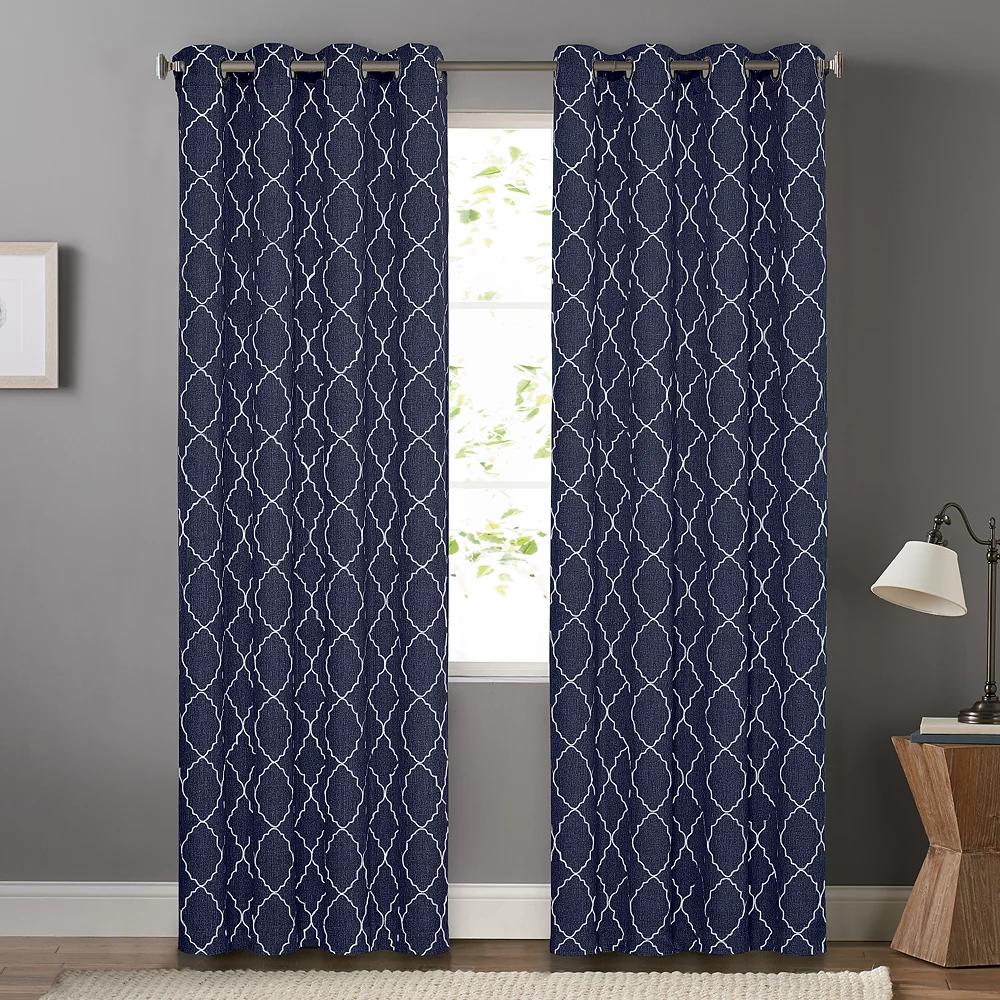 Sonoma Goods For Life® 2-pack Embroidered Dynasty Blackout Curtain Sonoma Goods For Life® 2-pack Embroidered Dynasty Blackout Curtain -Sonoma Goods For Life Shop 3444195 Navy