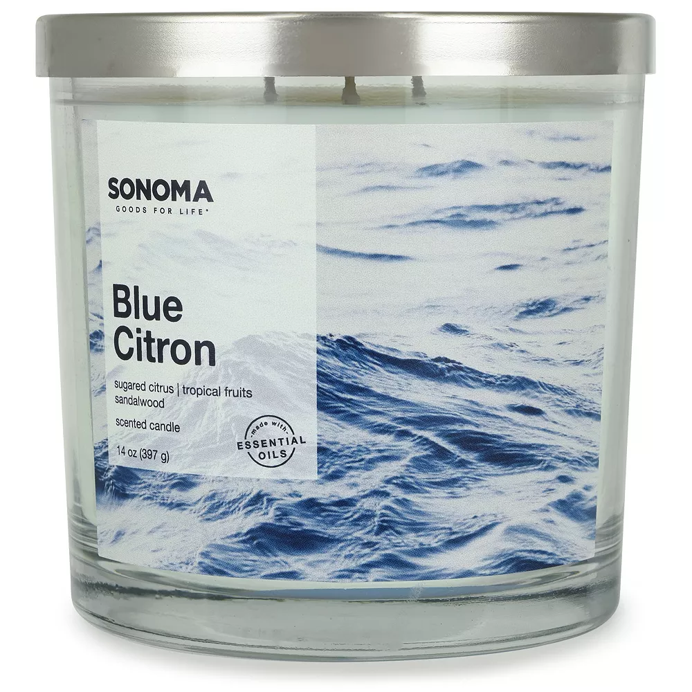 Sonoma Goods For Life® Blue Citron 14oz 3-Wick Candle Jar Sonoma Goods For Life® Blue Citron 14oz 3-Wick Candle Jar -Sonoma Goods For Life Shop 3671930