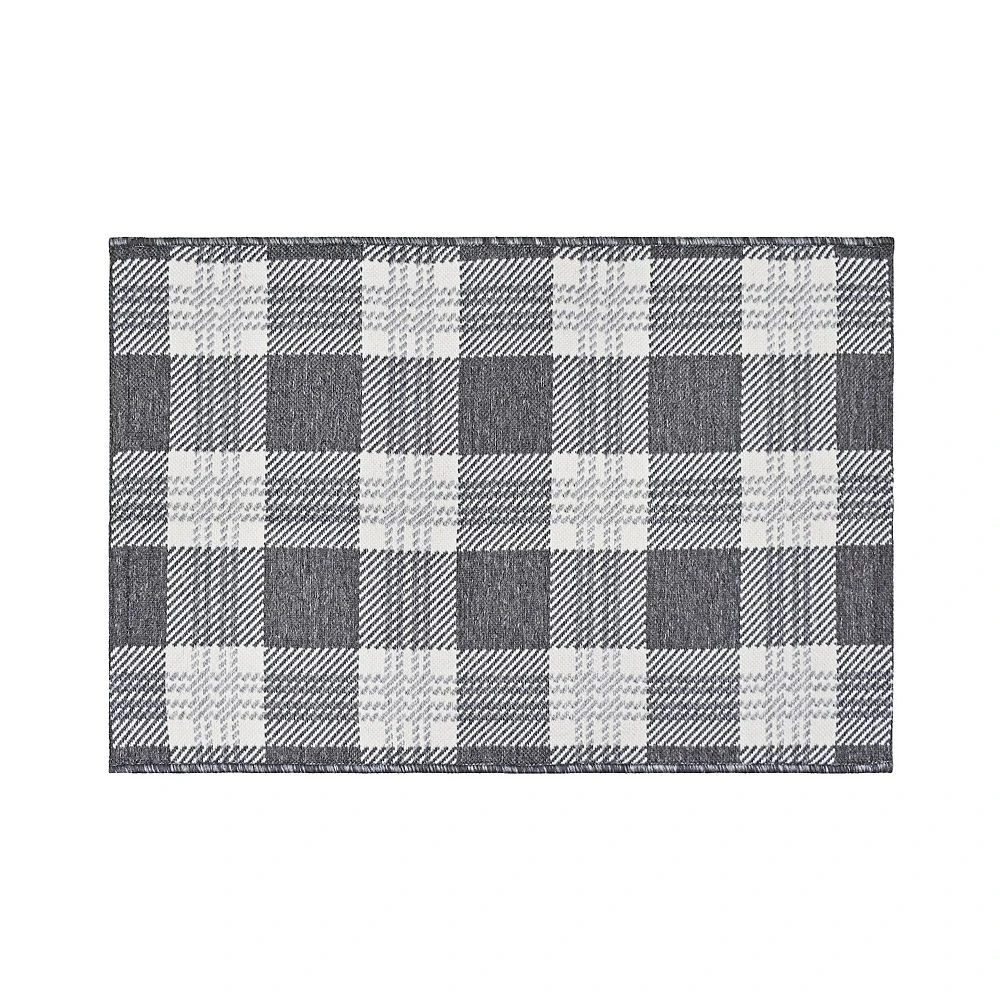 Sonoma Goods For Life® Check Handwoven Indoor Outdoor Rug - 24'' x 36'' Sonoma Goods For Life® Check Handwoven Indoor Outdoor Rug - 24'' X 36'' -Sonoma Goods For Life Shop 5121795 Charcoal Gray
