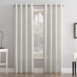 Sonoma Goods For Life® Recycled Polyester Tonal Grid Grommet Window Curtain