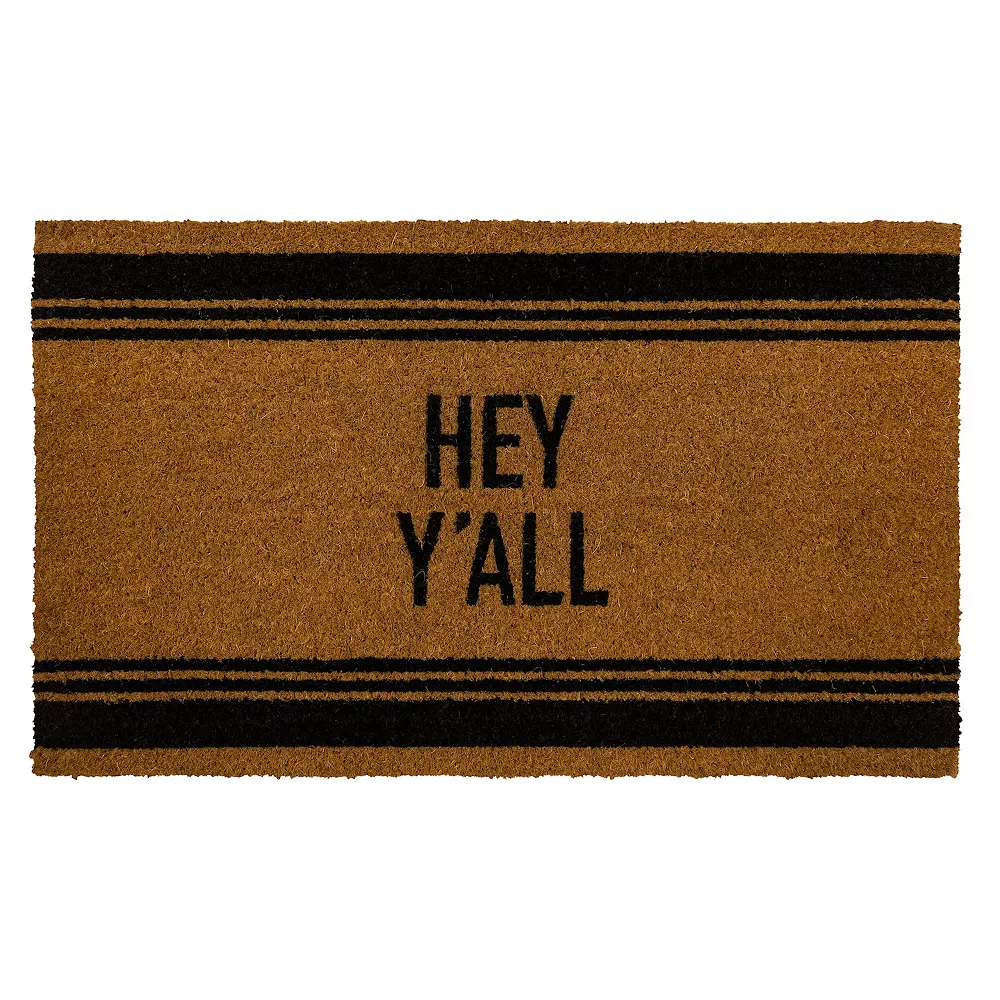 Sonoma Goods For Life® Hey Y'All Coir Doormat - 18'' x 30'' Sonoma Goods For Life® Hey Y'All Coir Doormat - 18'' X 30'' -Sonoma Goods For Life Shop 5253370