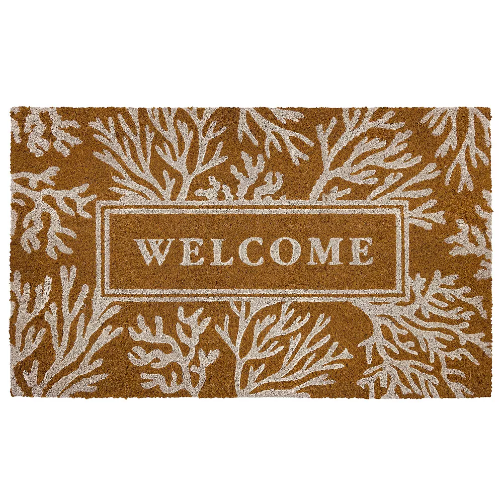 Sonoma Goods For Life® Coral "Welcome" Coir Doormat - 18'' x 30'' Sonoma Goods For Life® Coral "Welcome" Coir Doormat - 18'' X 30'' -Sonoma Goods For Life Shop 5253374