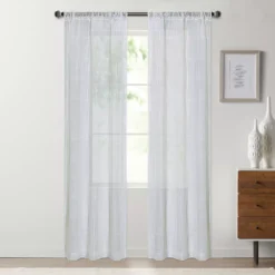 Sonoma Goods For LifeĀ® Window Pane Sheer 2-pack Window Curtain Set