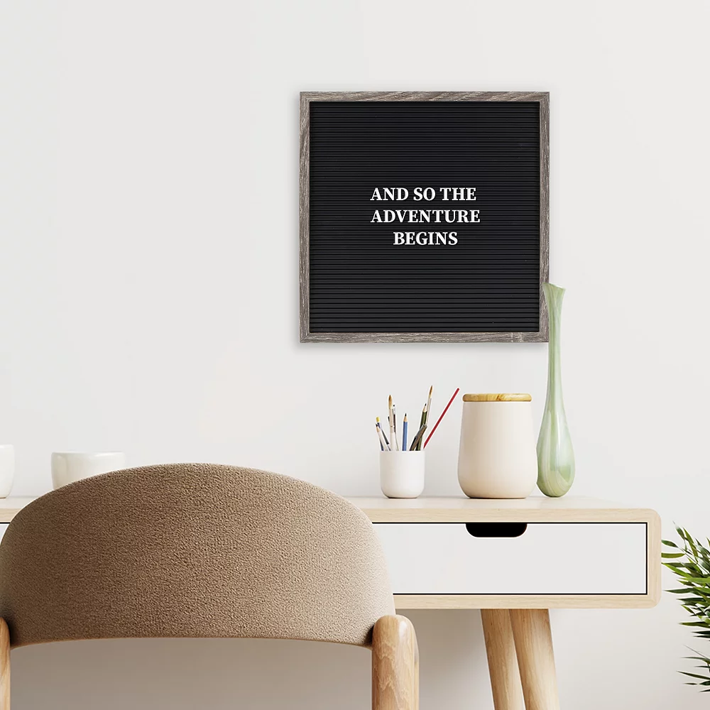 Sonoma Goods For Life® 12" x 12" Letterboard Black Slats with Gray Frame Sonoma Goods For Life® 12" X 12" Letterboard Black Slats With Gray Frame -Sonoma Goods For Life Shop 5281595 ALT