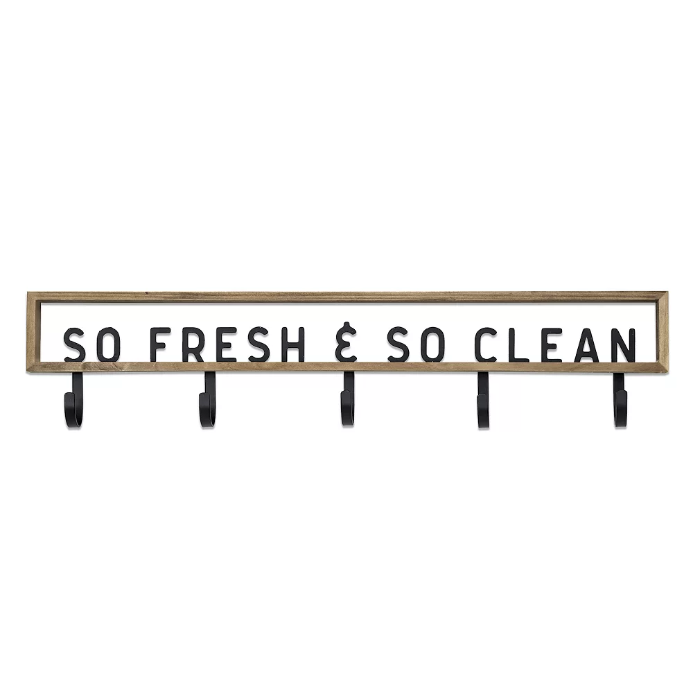 Sonoma Goods For Life® So Fresh & So Clean 5-hook Wall Decor Sonoma Goods For Life® So Fresh & So Clean 5-hook Wall Decor -Sonoma Goods For Life Shop 5625572