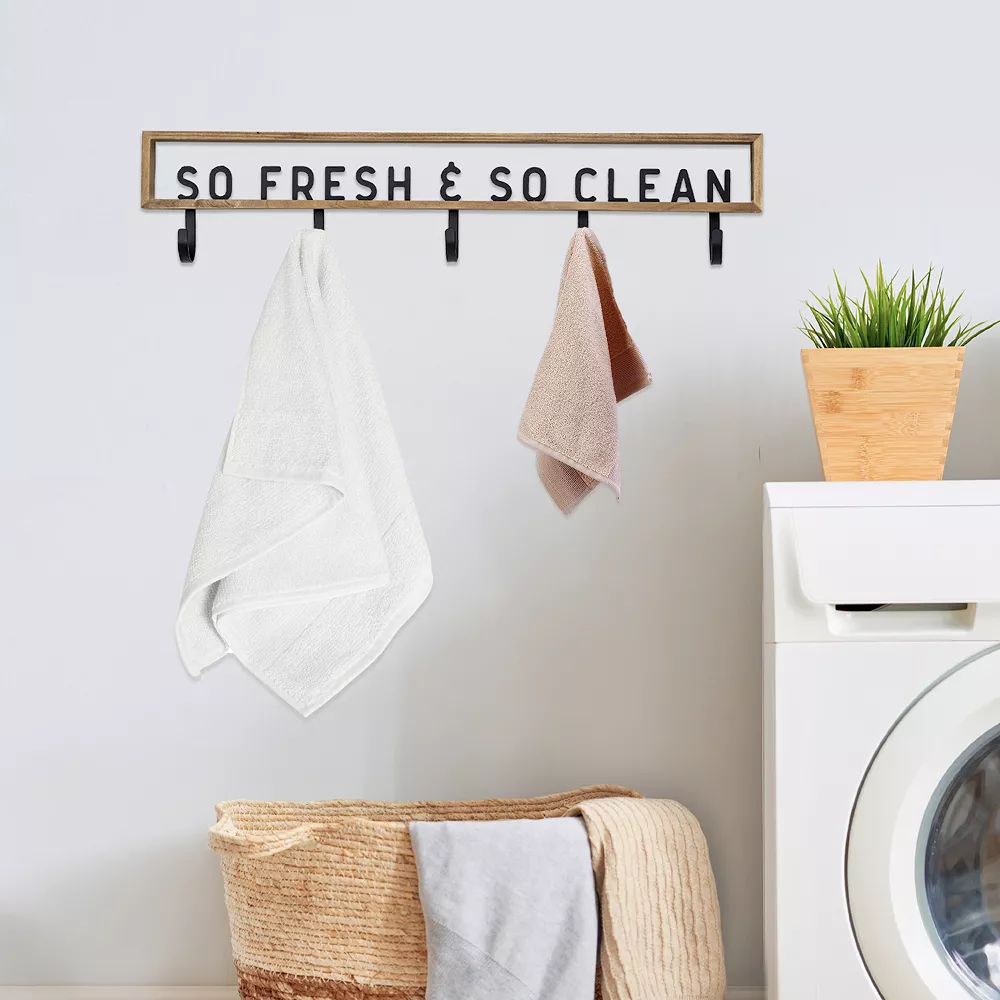 Sonoma Goods For Life® So Fresh & So Clean 5-hook Wall Decor Sonoma Goods For Life® So Fresh & So Clean 5-hook Wall Decor -Sonoma Goods For Life Shop 5625572 ALT