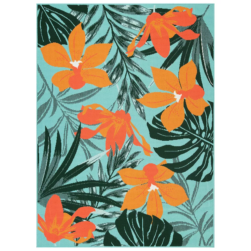 Sonoma Goods For Life® Indoor/Outdoor Aqua Tropical Floral Rug Sonoma Goods For Life® Indoor/Outdoor Aqua Tropical Floral Rug -Sonoma Goods For Life Shop 5864808
