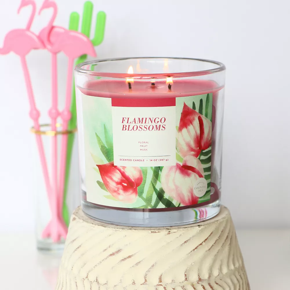 Sonoma Goods For Life® Flamingo Blooms 14-oz. Candle Jar Sonoma Goods For Life® Flamingo Blooms 14-oz. Candle Jar -Sonoma Goods For Life Shop 5877298 ALT