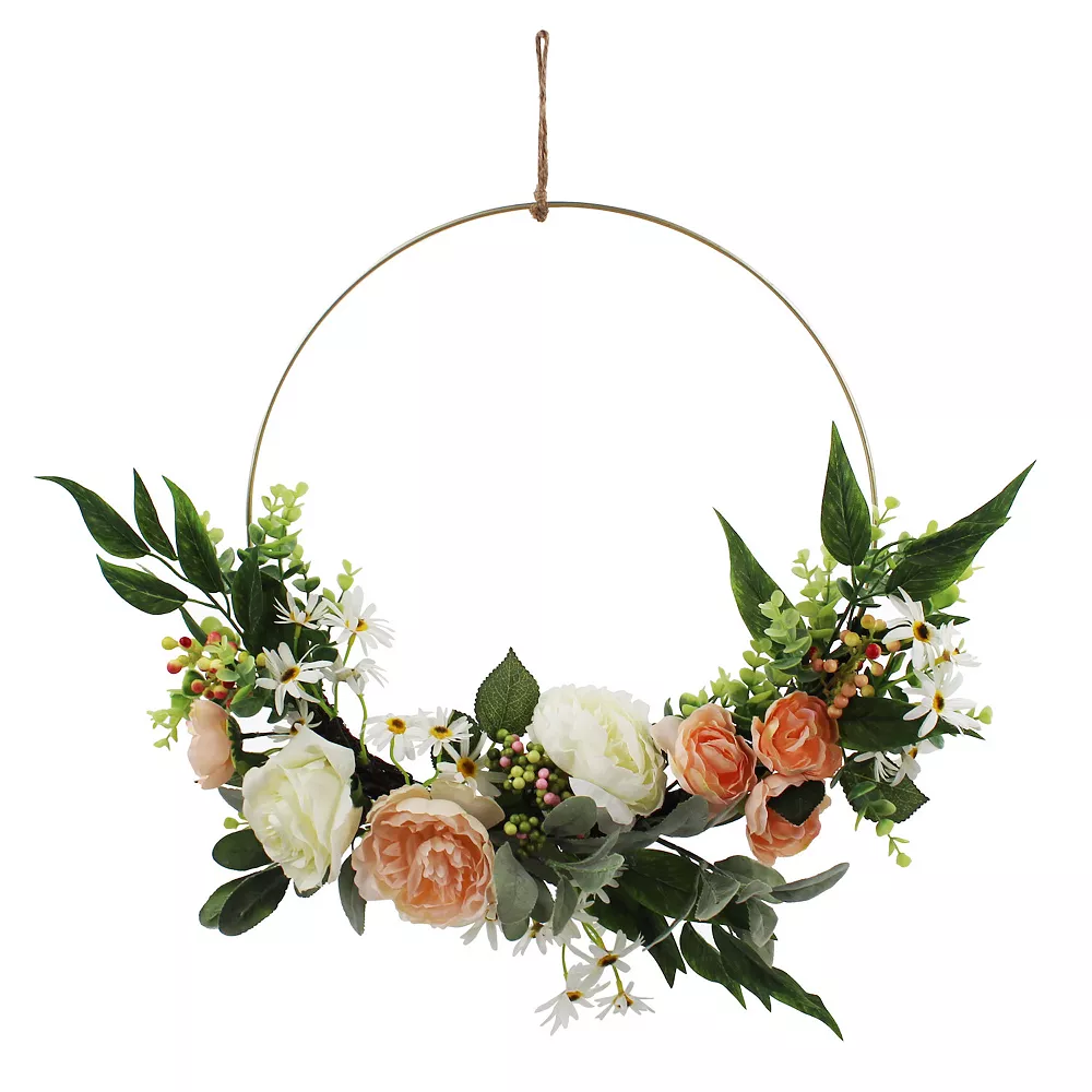 Sonoma Goods For Life® Asymmetrical Artificial Rose Daisy Wreath Sonoma Goods For Life® Asymmetrical Artificial Rose Daisy Wreath -Sonoma Goods For Life Shop 5899503