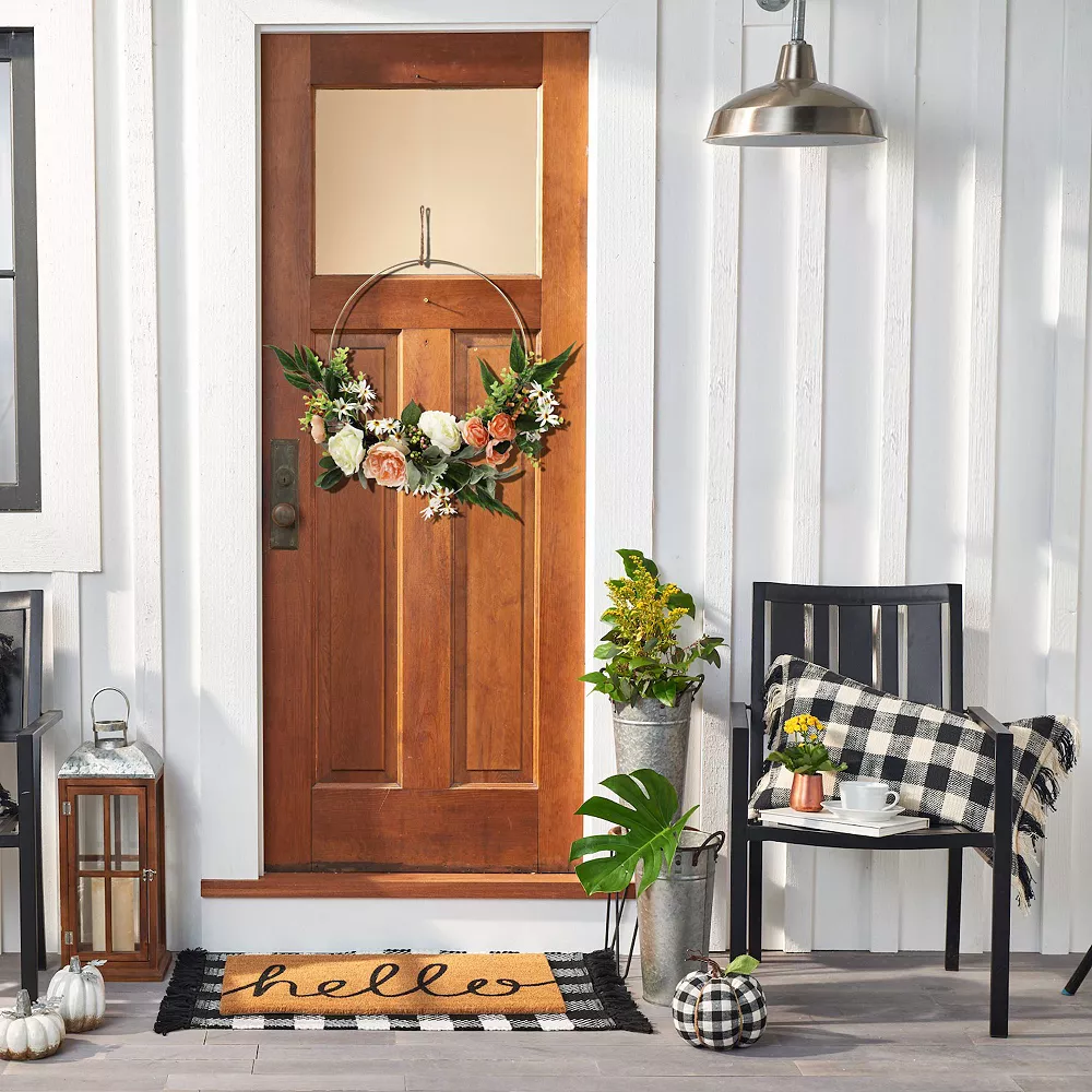 Sonoma Goods For Life® Asymmetrical Artificial Rose Daisy Wreath Sonoma Goods For Life® Asymmetrical Artificial Rose Daisy Wreath -Sonoma Goods For Life Shop 5899503 ALT