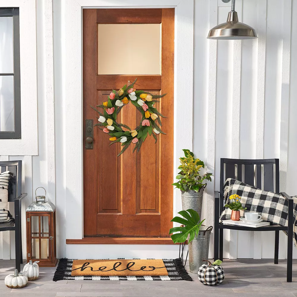 Sonoma Goods For Life® Artificial Tulips Fern Wreath Sonoma Goods For Life® Artificial Tulips Fern Wreath -Sonoma Goods For Life Shop 5899512 ALT