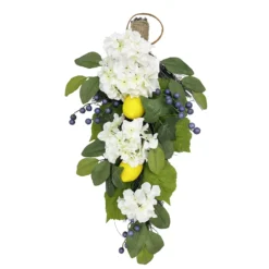 Sonoma Goods For LifeĀ® Artificial Hydrangea & Lemon Teardrop Wall Decor