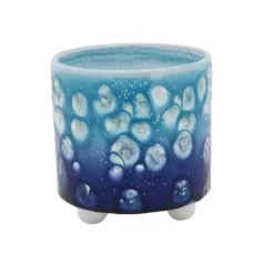 Sonoma Goods For Life® Reactive Glaze Blue Ceramic Planter