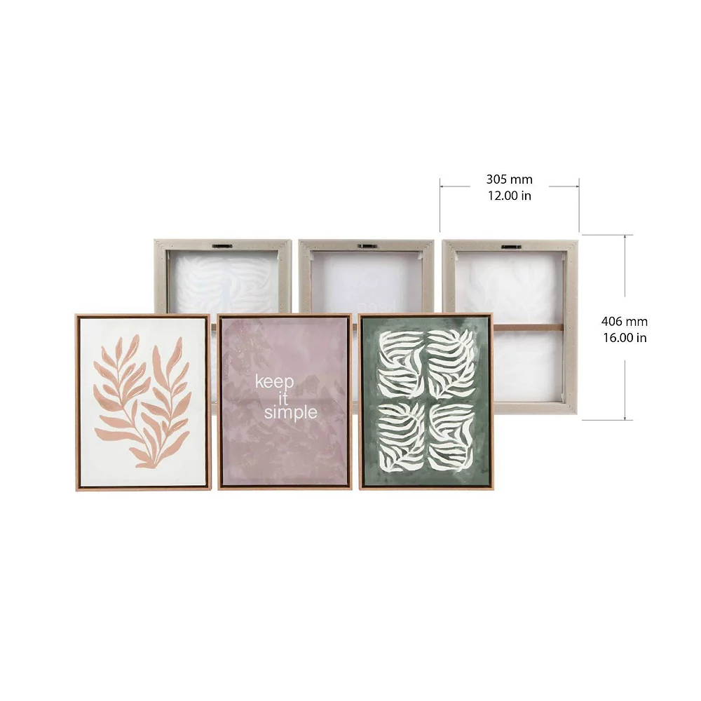 Sonoma Goods For Life® Keep It Simple Leaves Framed Wall Art 3-piece Set Sonoma Goods For Life® Keep It Simple Leaves Framed Wall Art 3-piece Set -Sonoma Goods For Life Shop 6021257 ALT4